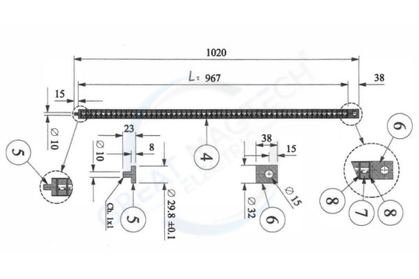 Magnet Rod Technical Drawing Magnet Rod Technical Drawing
